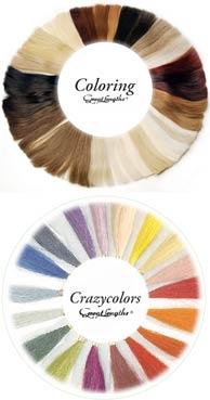 Great Lengths Hair Extension Colors in regular and fantasy shades -- offered by Natalija Chinni Hair Salon - 214-783-3798